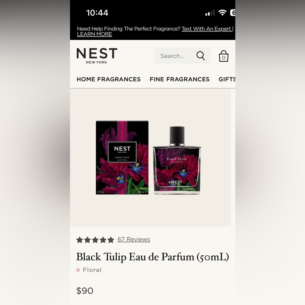Nest Black Tulip Eau de Parfum 1.7 oz. Spray and .27 oz. Travel Rollerball.